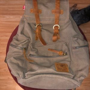 Green Canvas Backpack